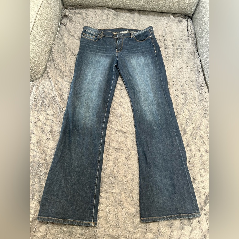 Calvin Klein Blue Flare Wide Leg Jeans Vintage Style